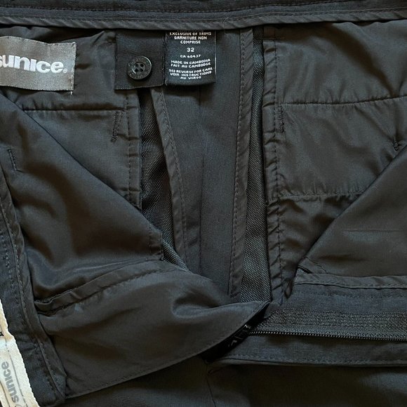 Sunice Men's Performance Golf Casual Shorts Size 32 Flat Front Black - Picture 6 of 6